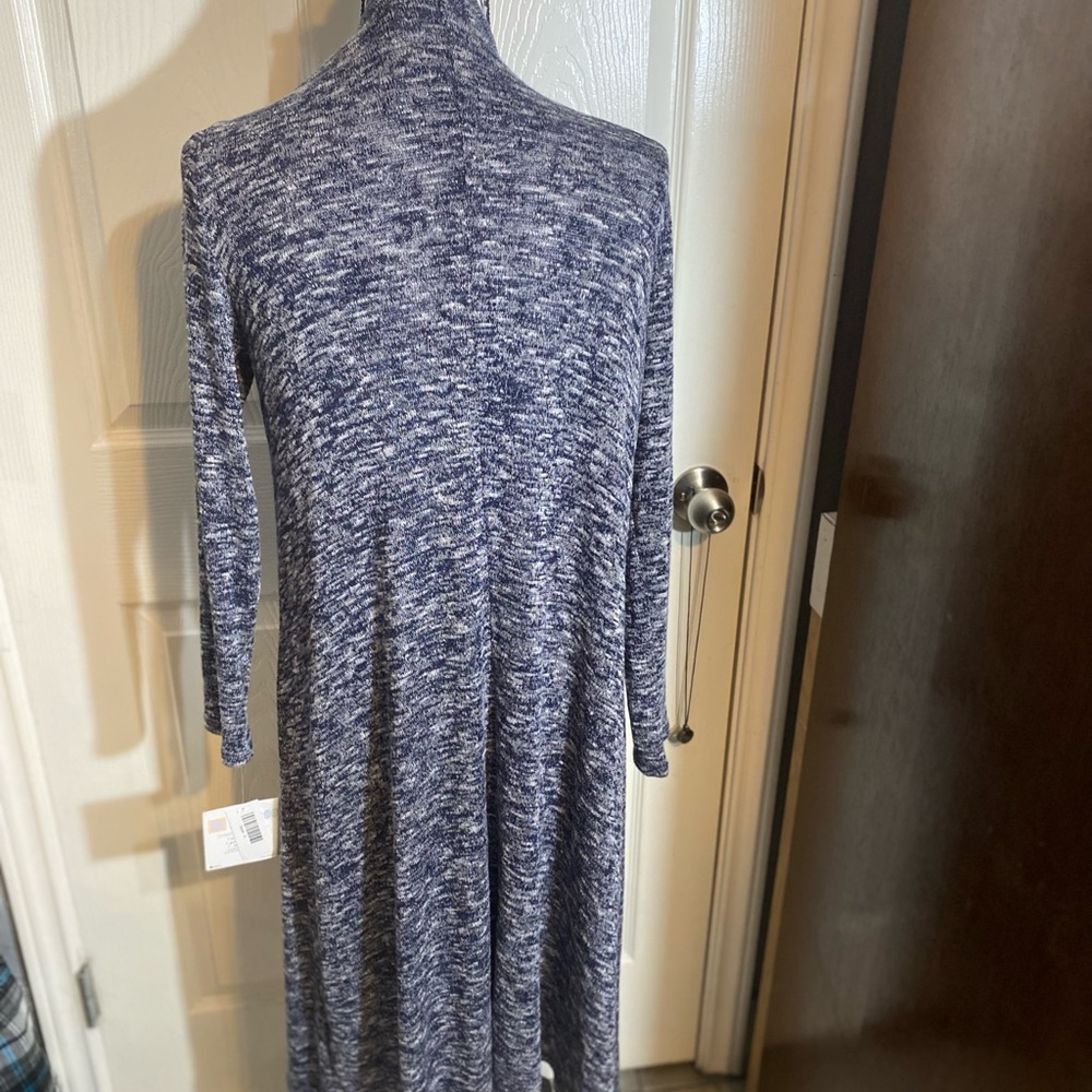 Size Large Navy/white Lularoe Cardigan/kimono style sweater